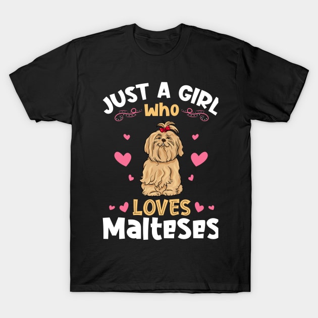 Just a Girl who loves Maltese T-Shirt by aneisha